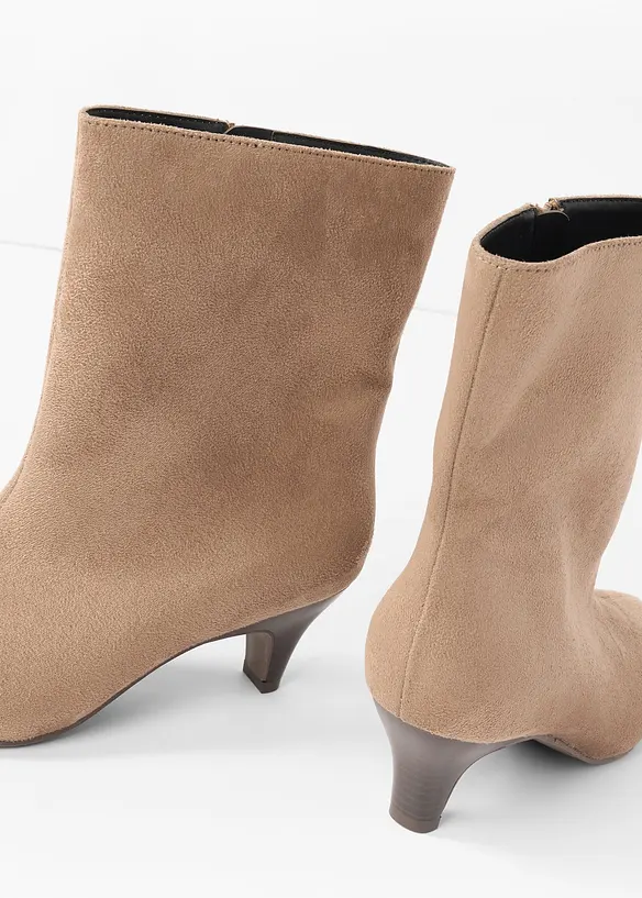 Bottines &agrave; petit talon, bonprix