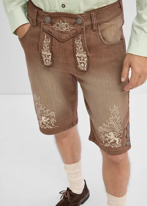 Jeans-Trachtenhose mit Vintage-Waschung, Regular Fit, bonprix