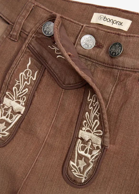 Jeans-Trachtenhose mit Vintage-Waschung, Regular Fit, bonprix