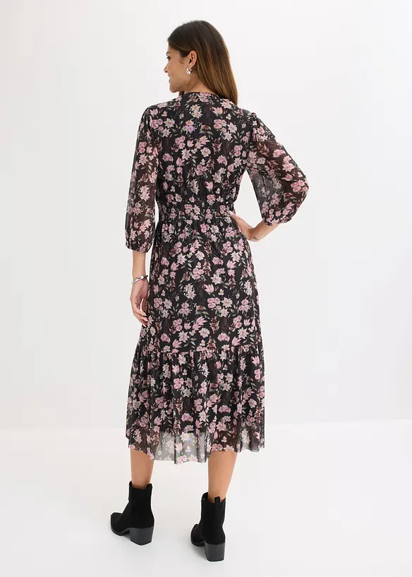 Robe midi en mesh, bonprix