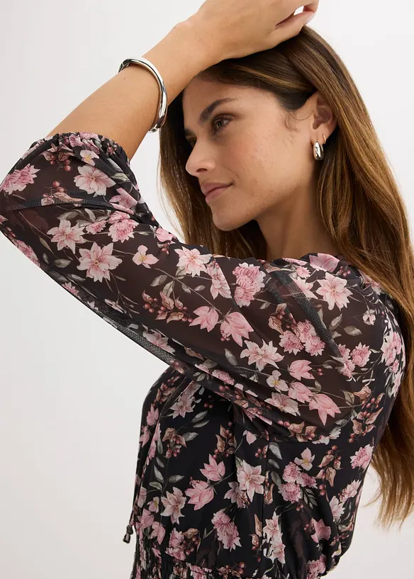 Robe midi en mesh, bonprix
