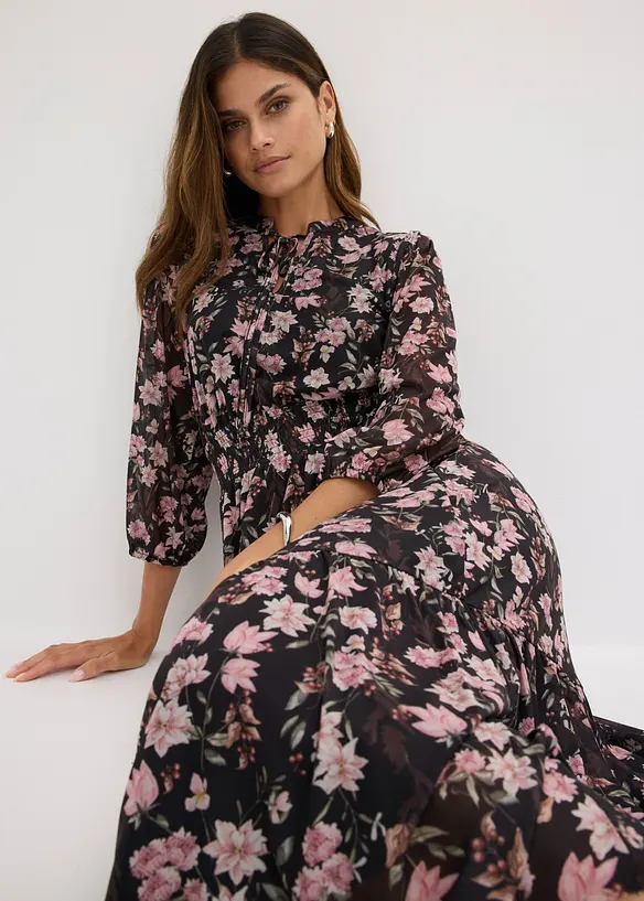 Robe midi en mesh, bonprix