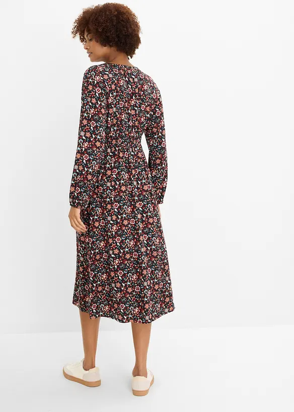 Midikleid aus flie&szlig;ender Viskose, bonprix