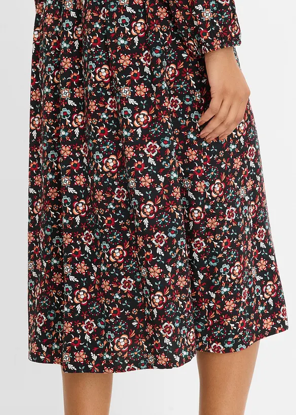 Midikleid aus flie&szlig;ender Viskose, bonprix