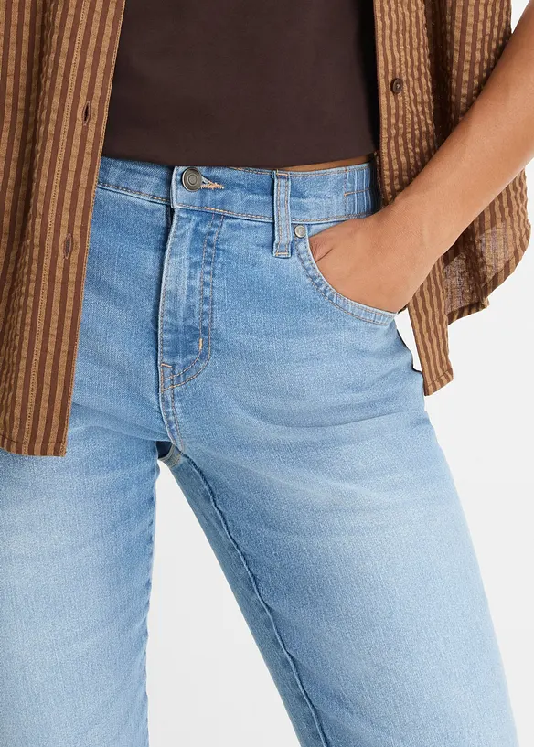 Jean droit, taille mi-haute, cropped, bonprix