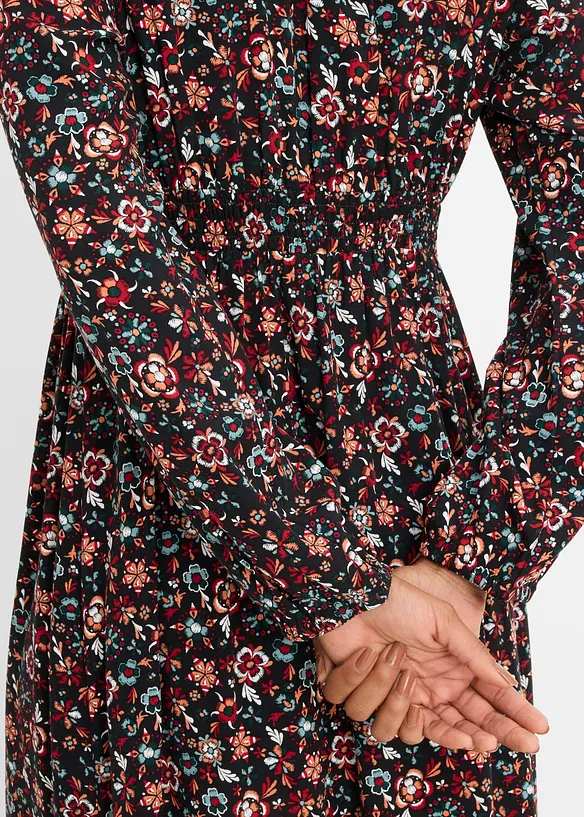 Midikleid aus flie&szlig;ender Viskose, bonprix