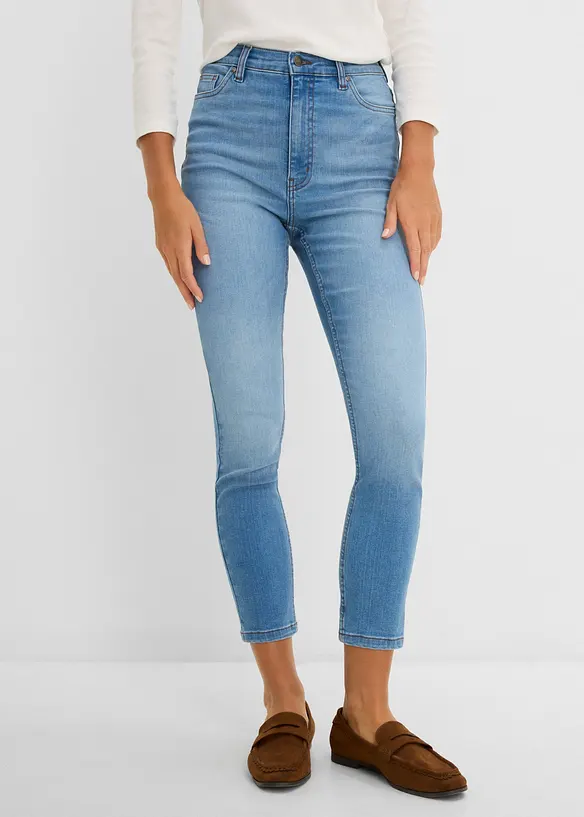 Jean skinny taille haute, cropped, bonprix