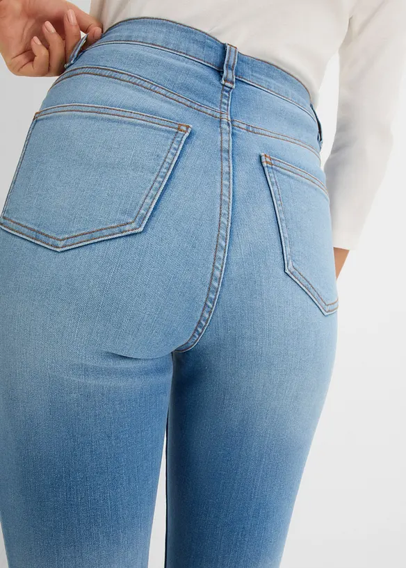 Jean skinny taille haute, cropped, bonprix