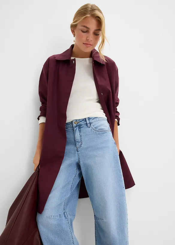 Jean barrel taille mi-haute, bonprix