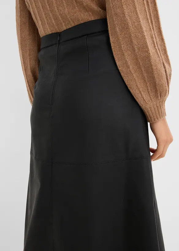 Jupe midi enduite, bonprix
