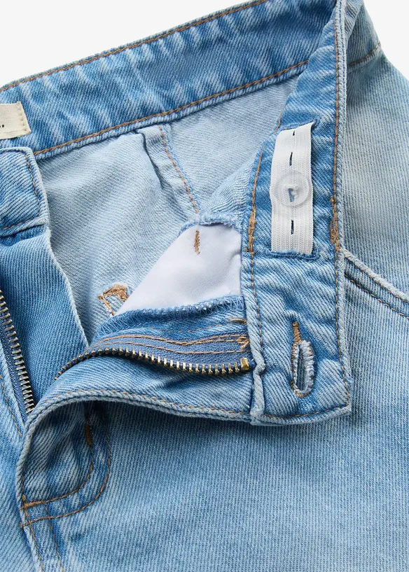 Bermuda en jean l&eacute;ger, taille mi-haute, bonprix