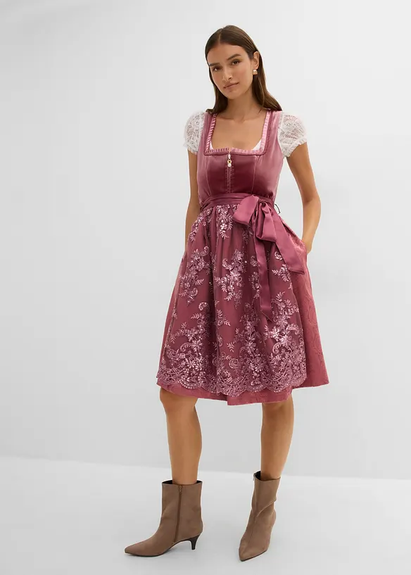 Dirndl mit Pailletten Sch&uuml;rze (2-tlg.Set), bonprix