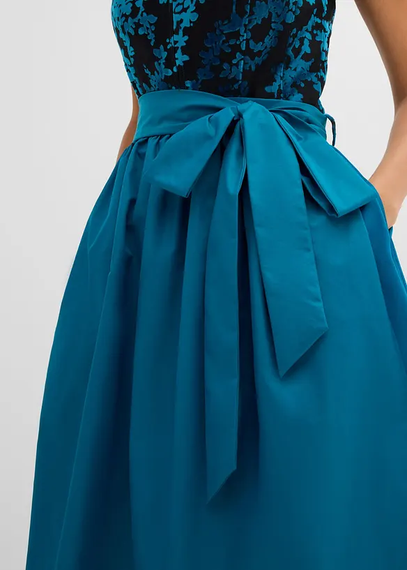 Dirndl midi avec velours (ens. 2 pces), bonprix