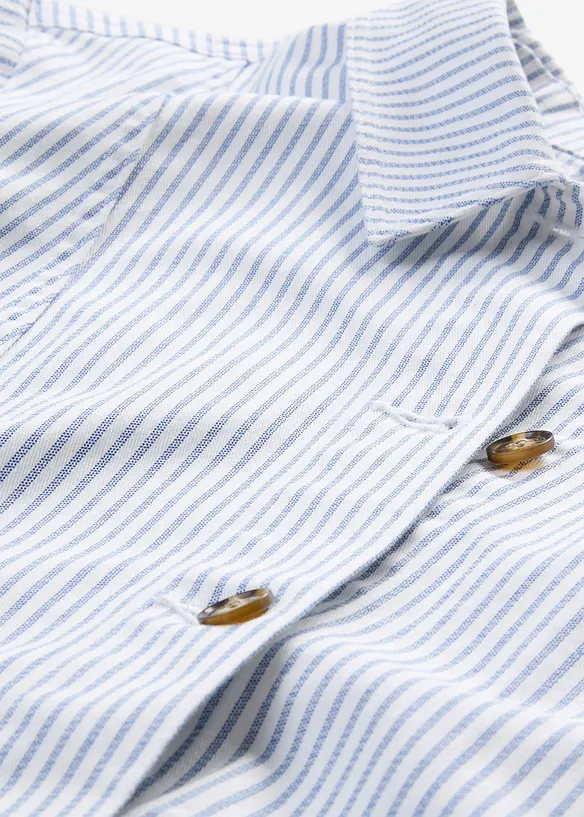 Veste ray&eacute;e en jean, bonprix