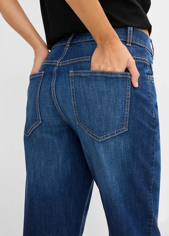 Jean mom taille haute, raccourci, bonprix