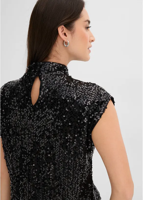 Top &agrave; paillettes, bonprix