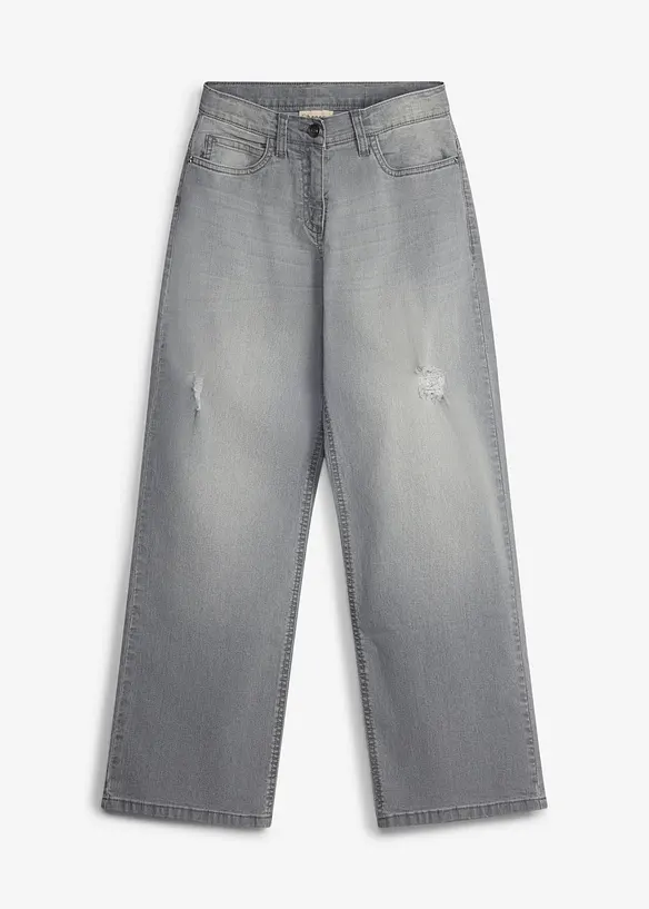 Wide-Leg-Jeans Mid Waist, bonprix