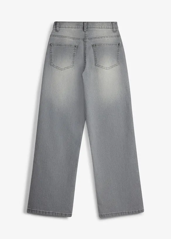 Wide-Leg-Jeans Mid Waist, bonprix