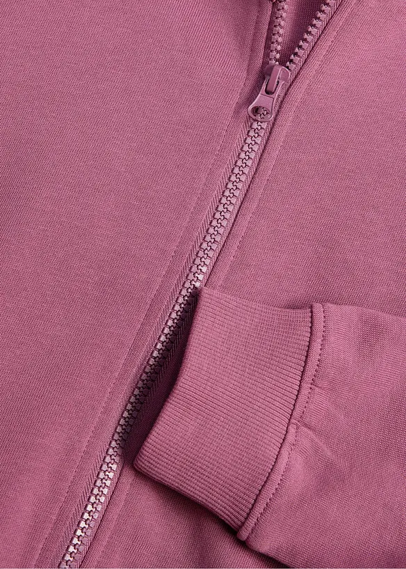 Kapuzen-Sweatjacke aus weichem Bio-Baumwoll-Mix, bonprix