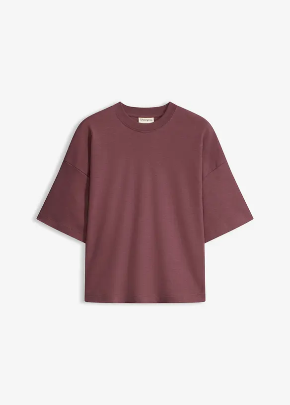 T-shirt court et oversize en coton &eacute;pais, bonprix