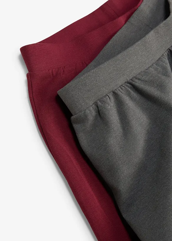 Lot de 2 pantalons &eacute;vas&eacute;s en jersey coton extensible, bonprix