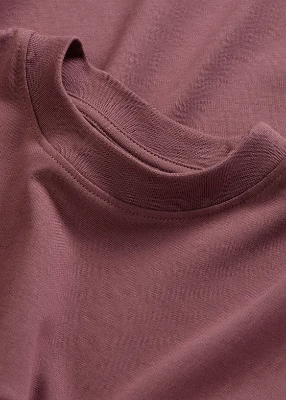 T-shirt court et oversize en coton &eacute;pais, bonprix