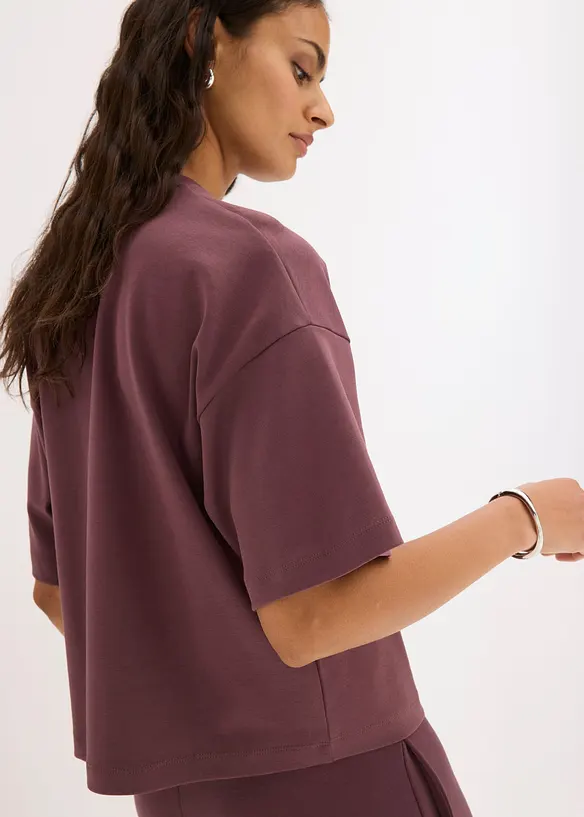 T-shirt court et oversize en coton &eacute;pais, bonprix