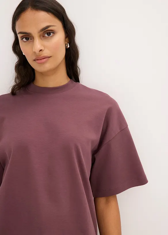 T-shirt court et oversize en coton &eacute;pais, bonprix