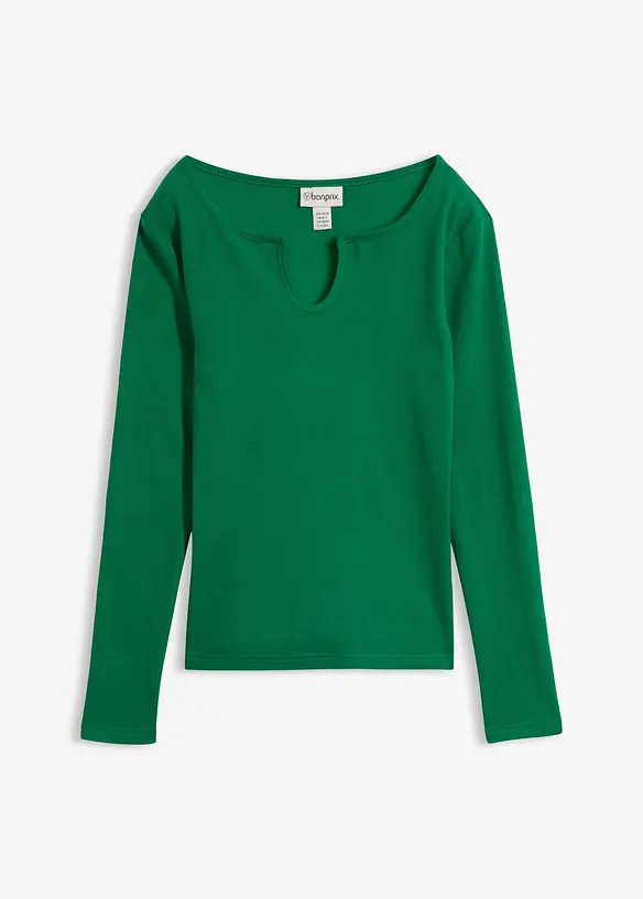 Kurzes Rippshirt mit reiner Bio-Baumwolle, bonprix