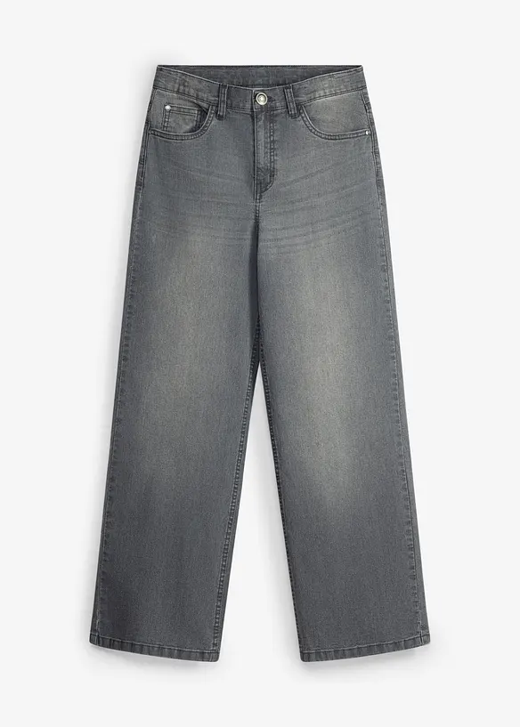 Jean &agrave; taille r&eacute;glable, coupe droite et loose, bonprix
