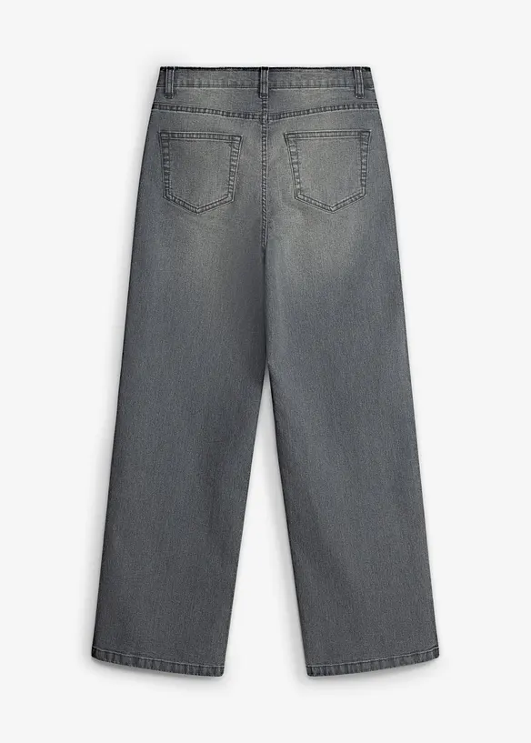 Jean &agrave; taille r&eacute;glable, coupe droite et loose, bonprix
