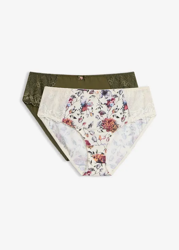 Lot de 2&nbsp;slips maxi &agrave; imprim&eacute; floral, bonprix