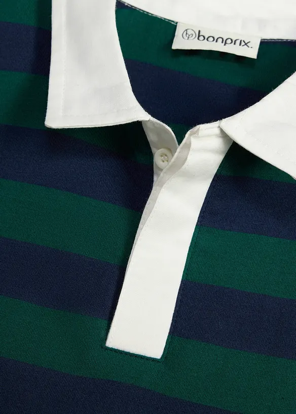 Langarm-Poloshirt aus weicher Bio Baumwolle, bonprix