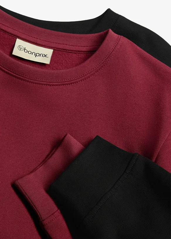 Sweatshirt aus weicher Bio Baumwolle (2er Pack), bonprix