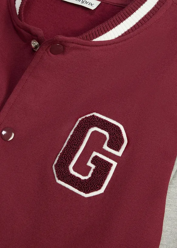 College-Sweatjacke mit weicher Baumwolle, bonprix
