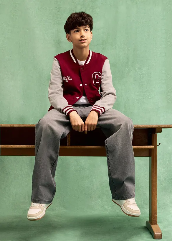 College-Sweatjacke mit weicher Baumwolle, bonprix