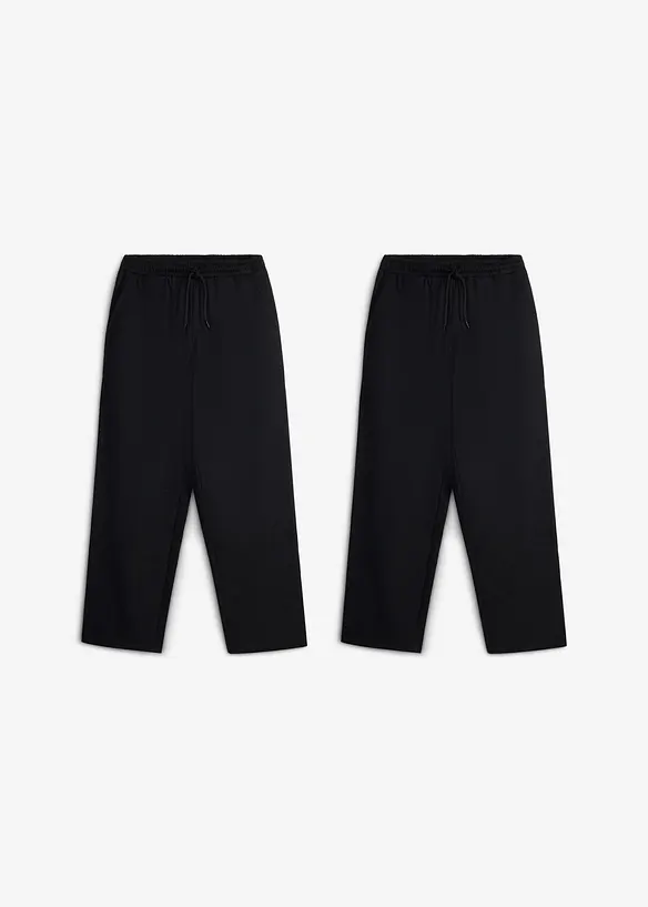 Weite Jogginghose mit weicher Bio Baumwolle (2er Pack), bonprix