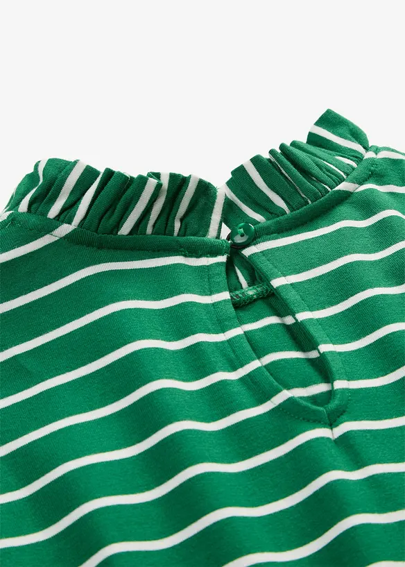 T-shirt manches longues &agrave; finitions ruch&eacute;es, bonprix