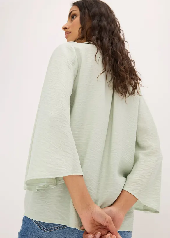 Blouse douce en viscose m&eacute;lang&eacute;e, bonprix