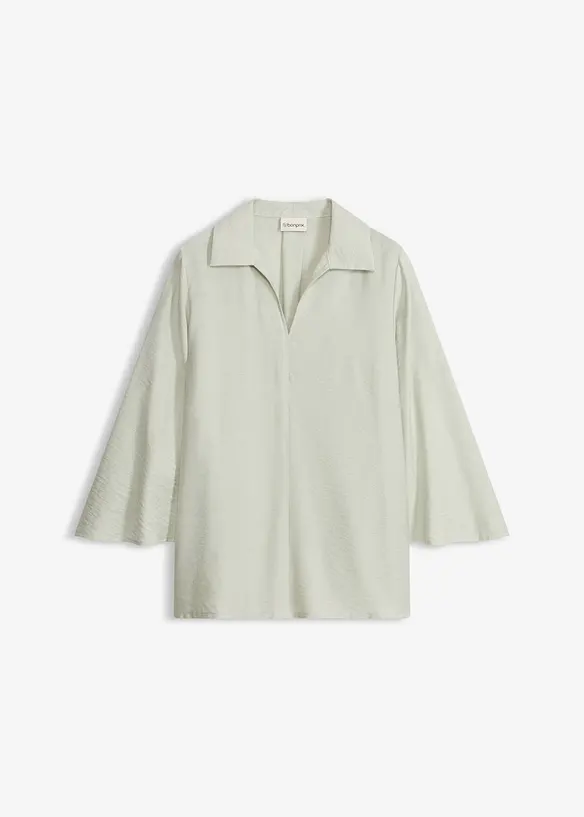 Blouse douce en viscose m&eacute;lang&eacute;e, bonprix