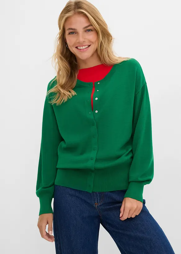 Feinstrickjacke aus softem Viskose-Mix, bonprix