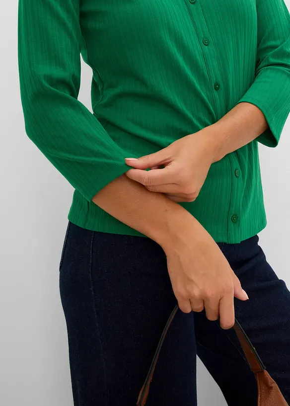 T-shirt doux en modal m&eacute;lang&eacute;, bonprix