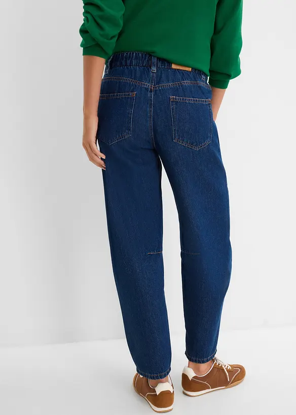 Barrel-Jeans Mid Waist cropped, bonprix
