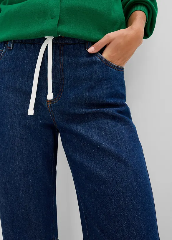 Barrel-Jeans Mid Waist cropped, bonprix