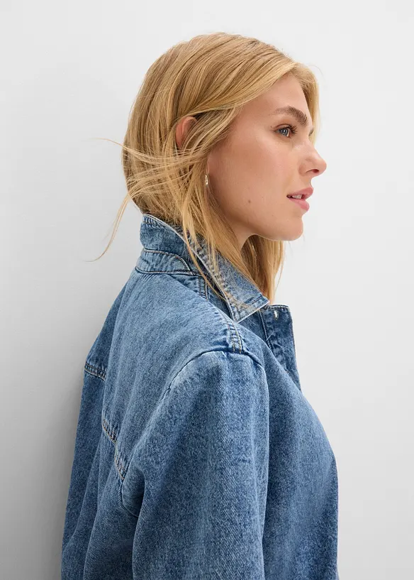 Jeansbluse aus reiner Baumwolle, bonprix
