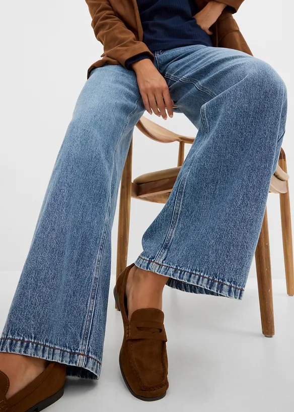 Jean large taille mi-haute, bonprix