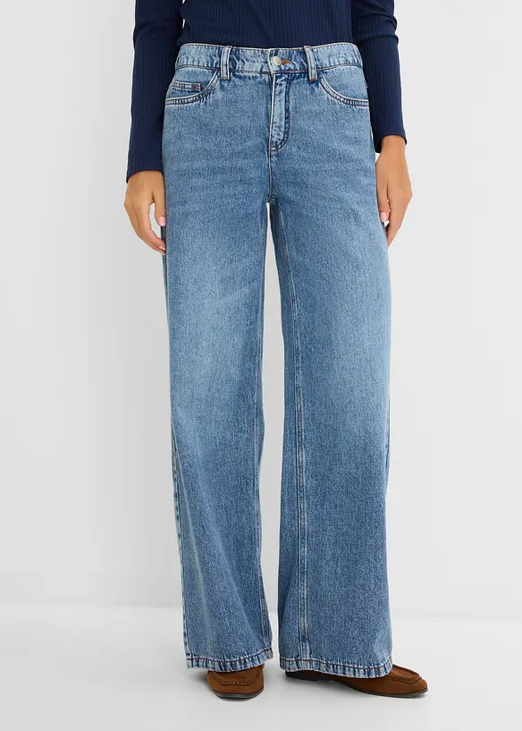 Jean large taille mi-haute, bonprix