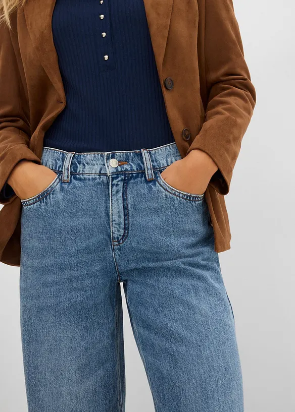 Jean large taille mi-haute, bonprix