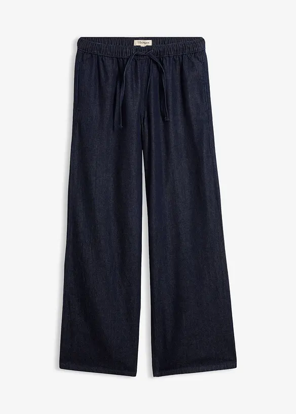 Leichte Wide-Leg-Jeans Mid Waist, bonprix