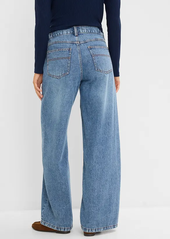 Jean large taille mi-haute, bonprix
